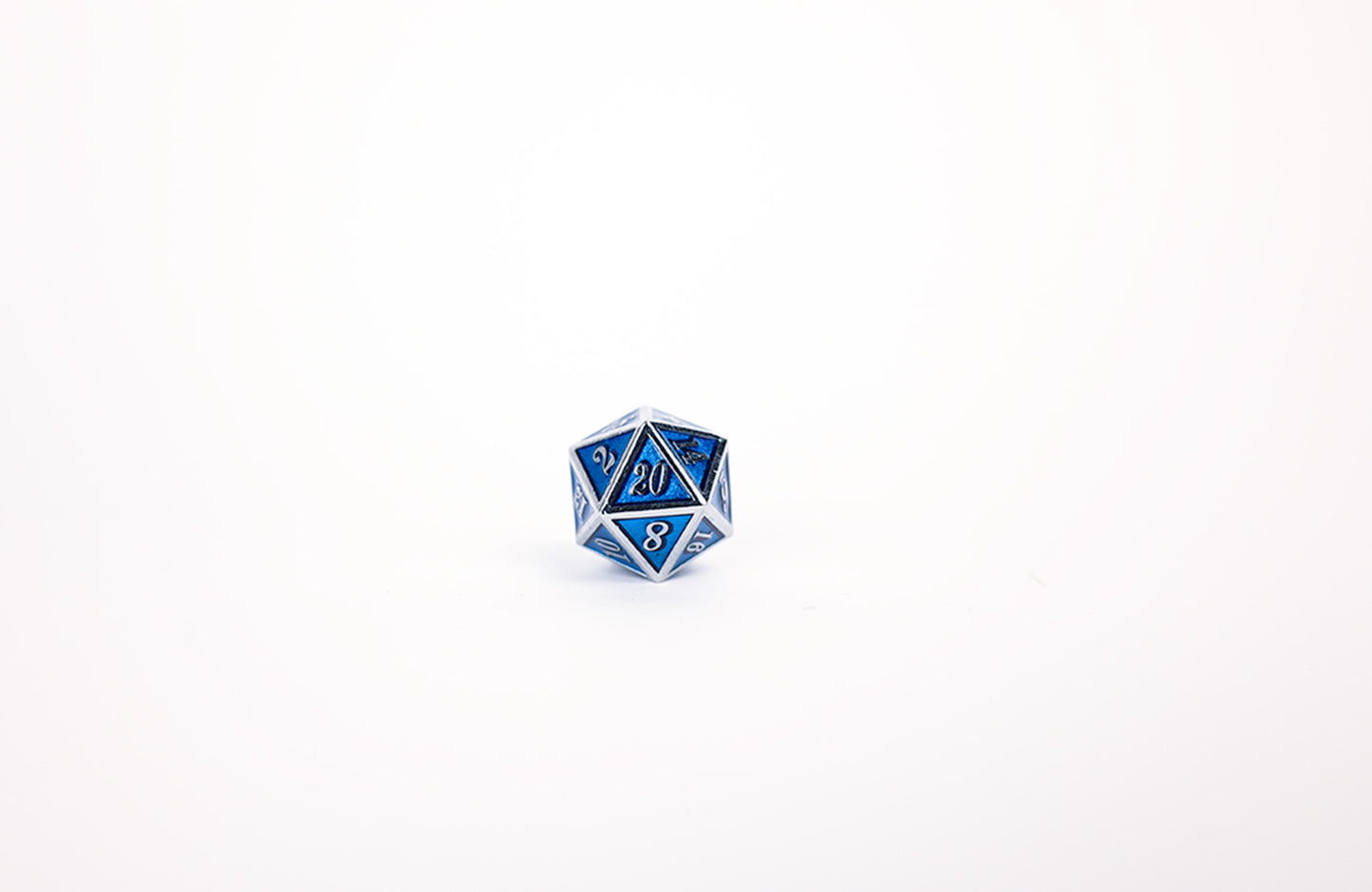LPG Dice RPG Set Serif Blue/Silver