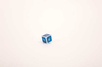 LPG Dice RPG Set Serif Blue/Silver
