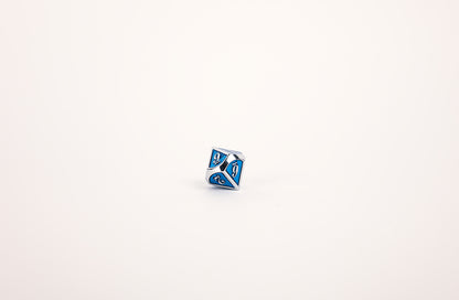 LPG Dice RPG Set Serif Blue/Silver