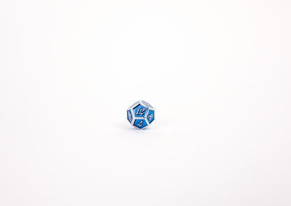 LPG Dice RPG Set Serif Blue/Silver