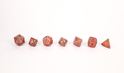 LPG Dice RPG Set Draco Bright Red/Gold
