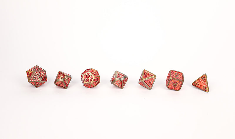 LPG Dice RPG Set Draco Bright Red/Gold