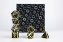 LPG Dice RPG Set Draco Bright Black/Gold