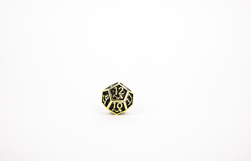 LPG Dice RPG Set Draco Bright Black/Gold