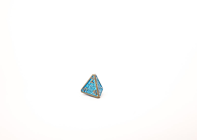 LPG Dice RPG Set Draco Bright Blue/Brass