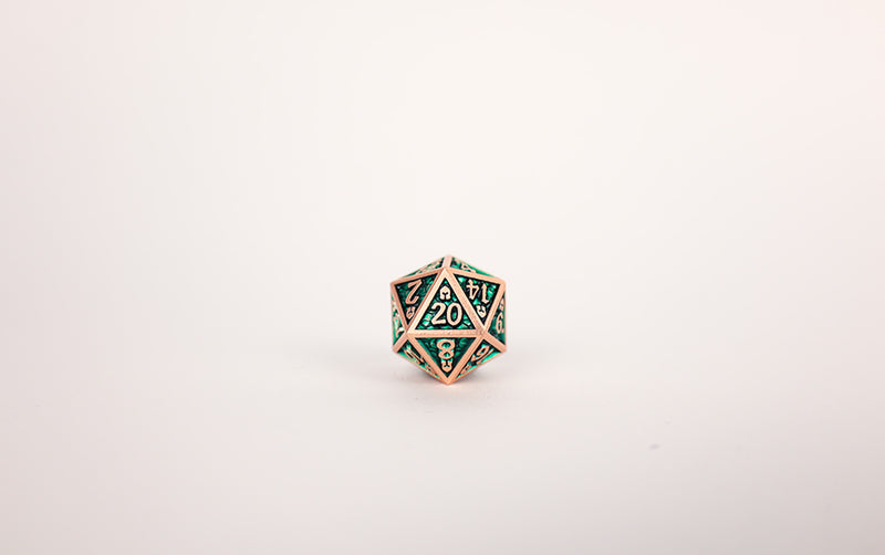 LPG Dice RPG Set Draco Dark Green/Brass
