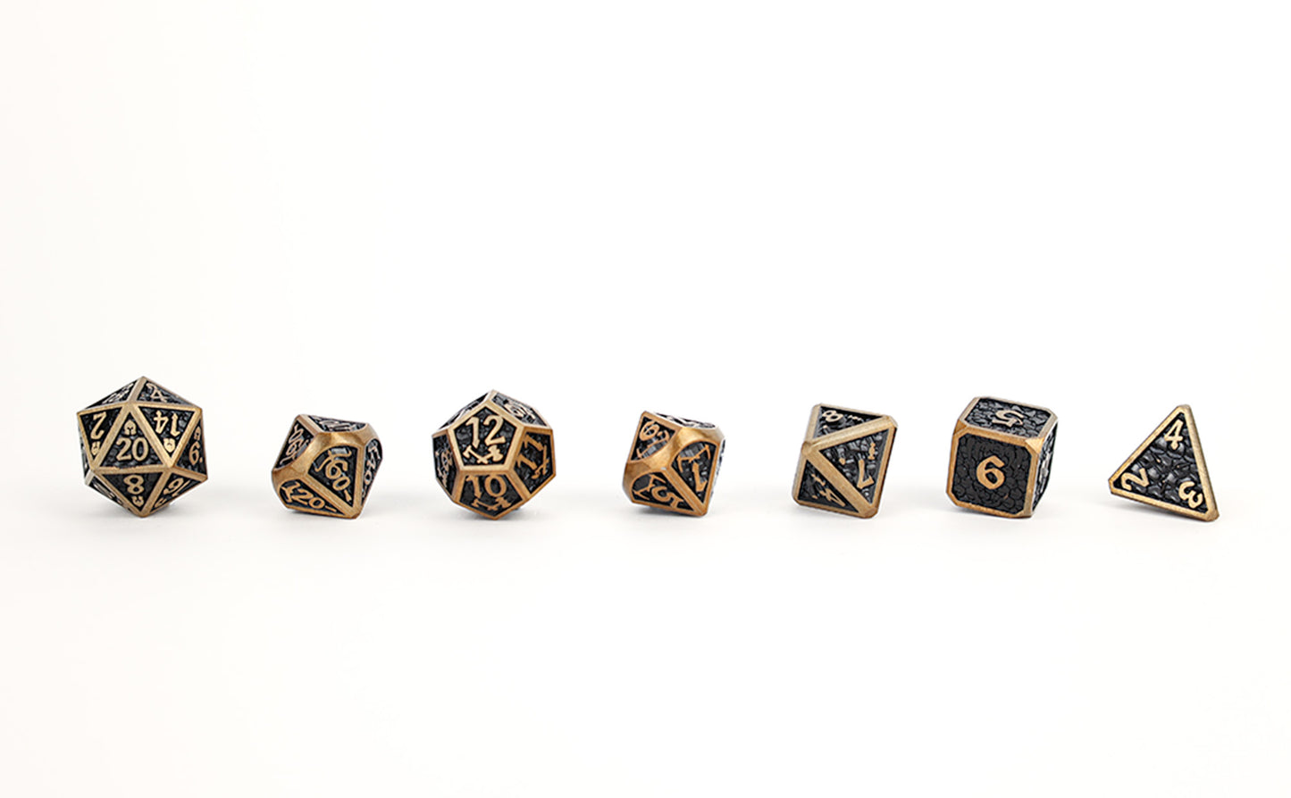 LPG Dice RPG Set Draco Dark BlackGold