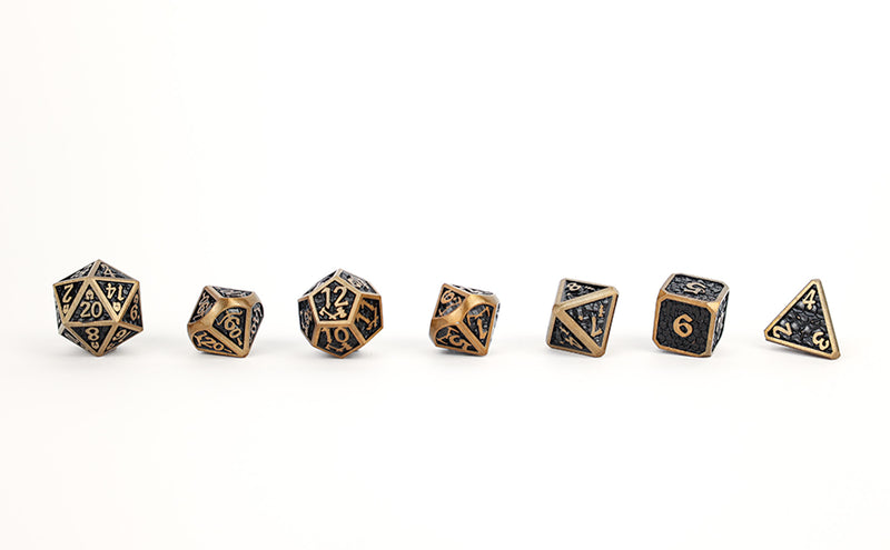 LPG Dice RPG Set Draco Dark BlackGold