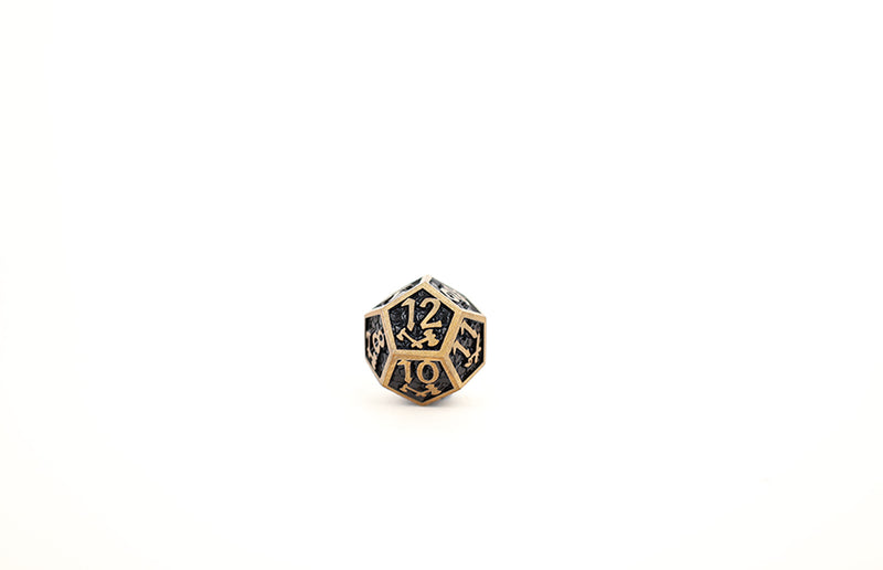 LPG Dice RPG Set Draco Dark BlackGold