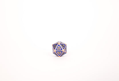 LPG Dice RPG Set Concentric Blue/Black/Brass