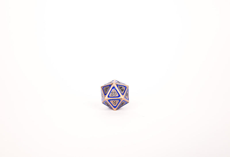 LPG Dice RPG Set Concentric Blue/Black/Brass