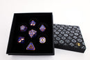 LPG Dice RPG Set Concentric Blue/Black/Brass