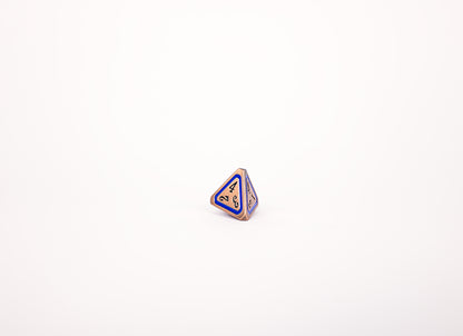 LPG Dice RPG Set Concentric Blue/Black/Brass