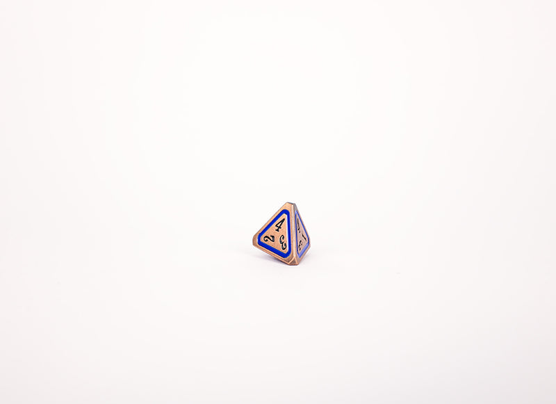 LPG Dice RPG Set Concentric Blue/Black/Brass