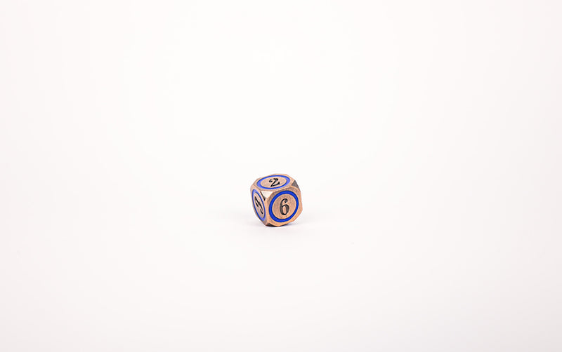 LPG Dice RPG Set Concentric Blue/Black/Brass