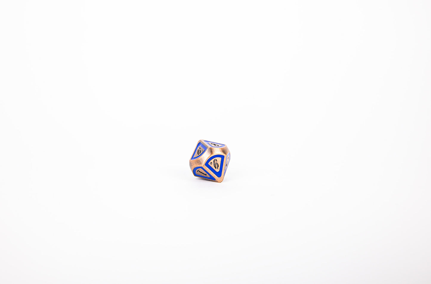 LPG Dice RPG Set Concentric Blue/Black/Brass