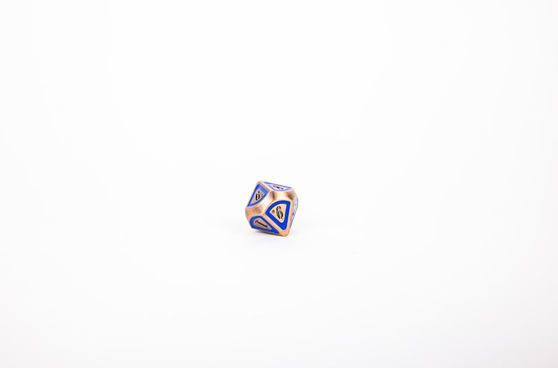 LPG Dice RPG Set Concentric Blue/Black/Brass