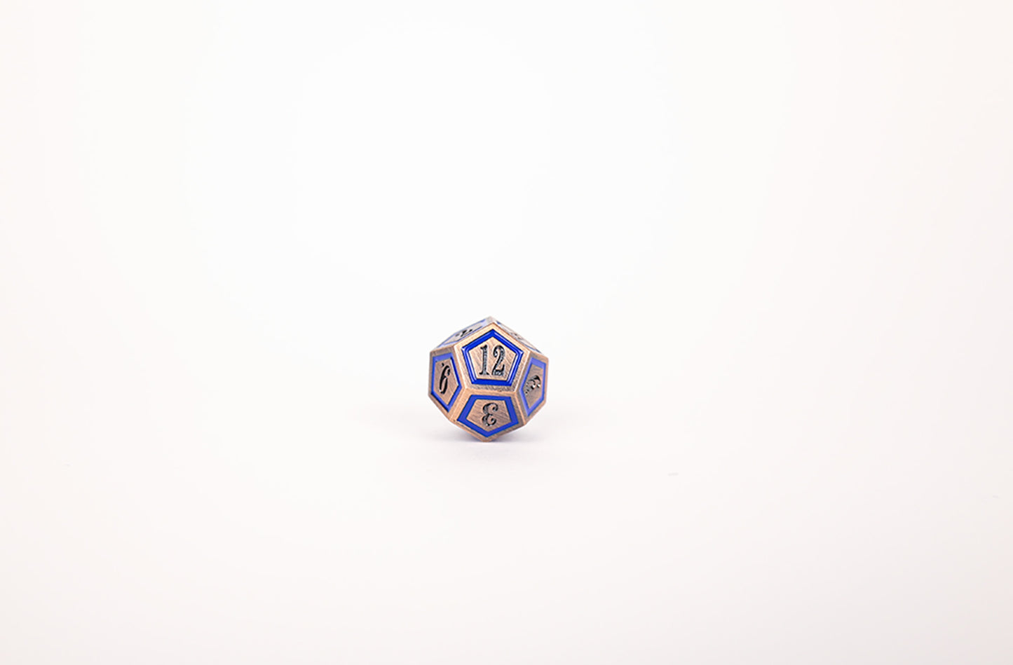LPG Dice RPG Set Concentric Blue/Black/Brass