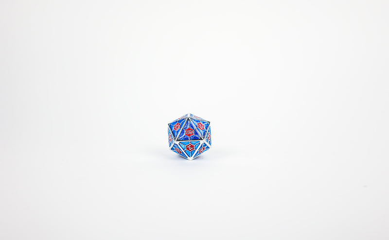 LPG Dice RPG Set Leadlight Red/Blue/Silver