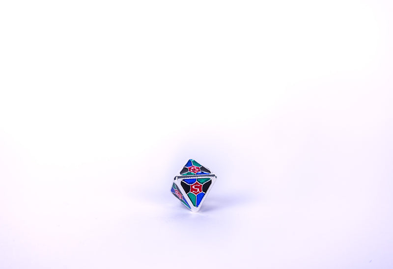 LPG Dice RPG Set Leadlight 4 Colour/Silver