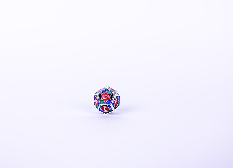 LPG Dice RPG Set Leadlight 4 Colour/Silver