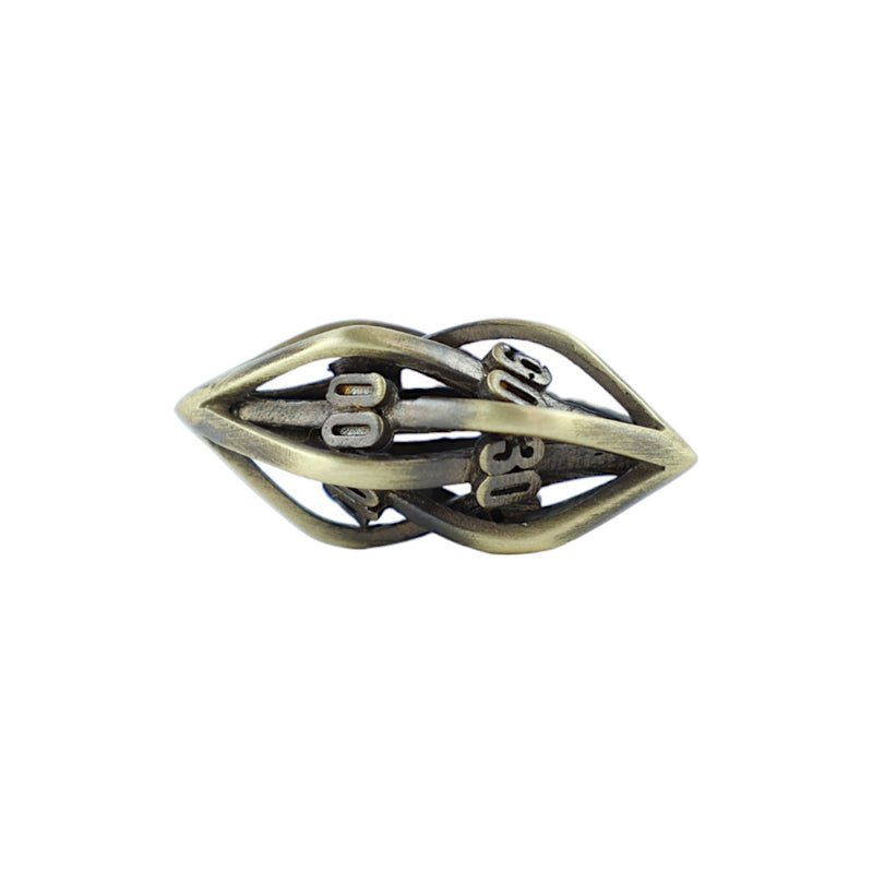 LPG Dice RPG Set Hollow Elliptic - Tarnished Gold