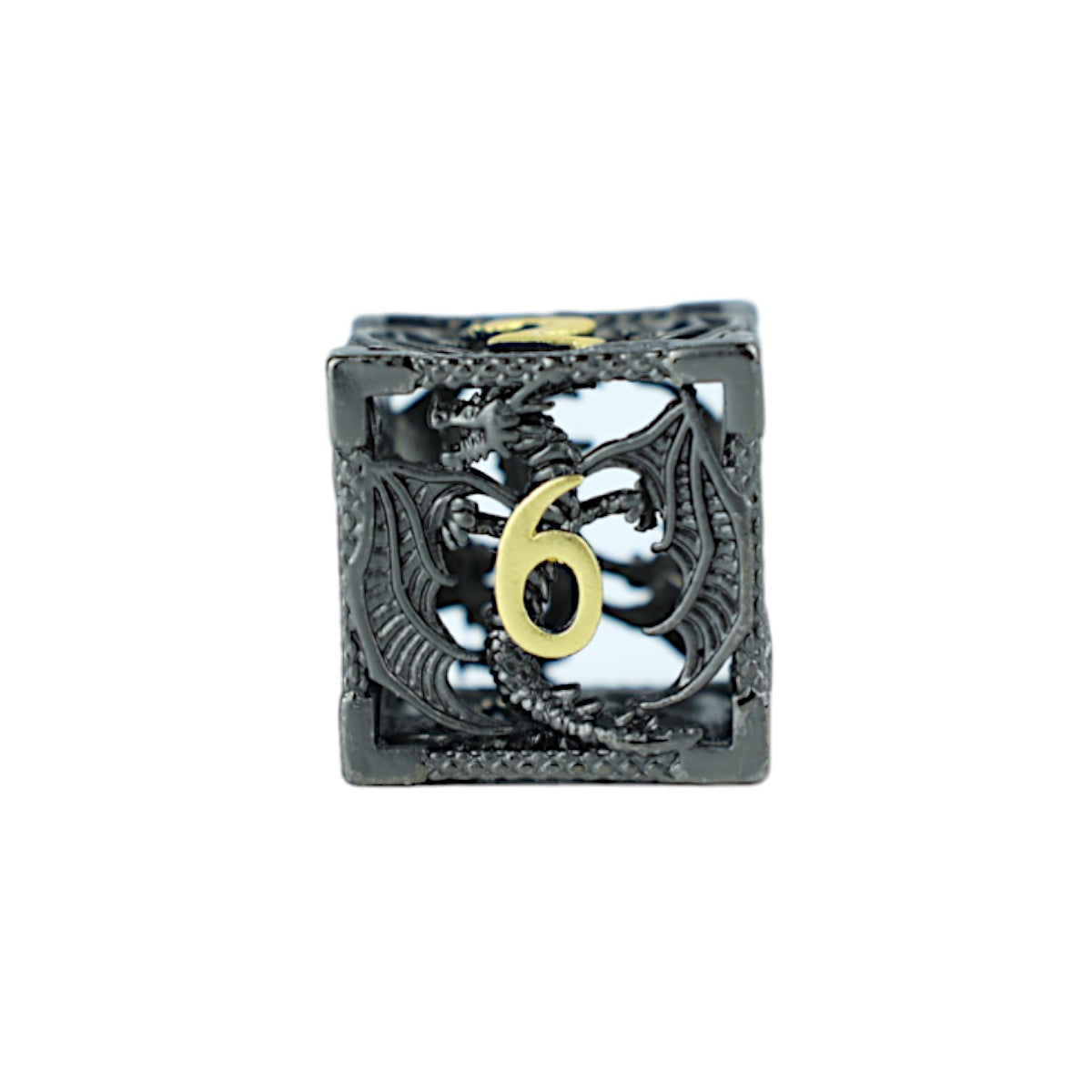 LPG Dice RPG Set Hollow Dragon - Black and Gold