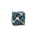 LPG Dice RPG Set Hollow Dragon - Stainless and Blue