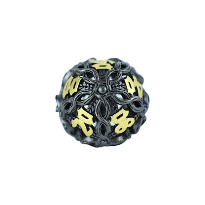 LPG Dice RPG Set Hollow Vines - Black and Gold