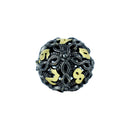 LPG Dice RPG Set Hollow Vines - Black and Gold