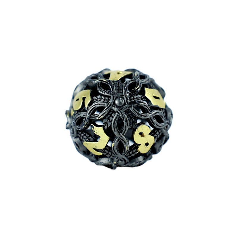 LPG Dice RPG Set Hollow Vines - Black and Gold