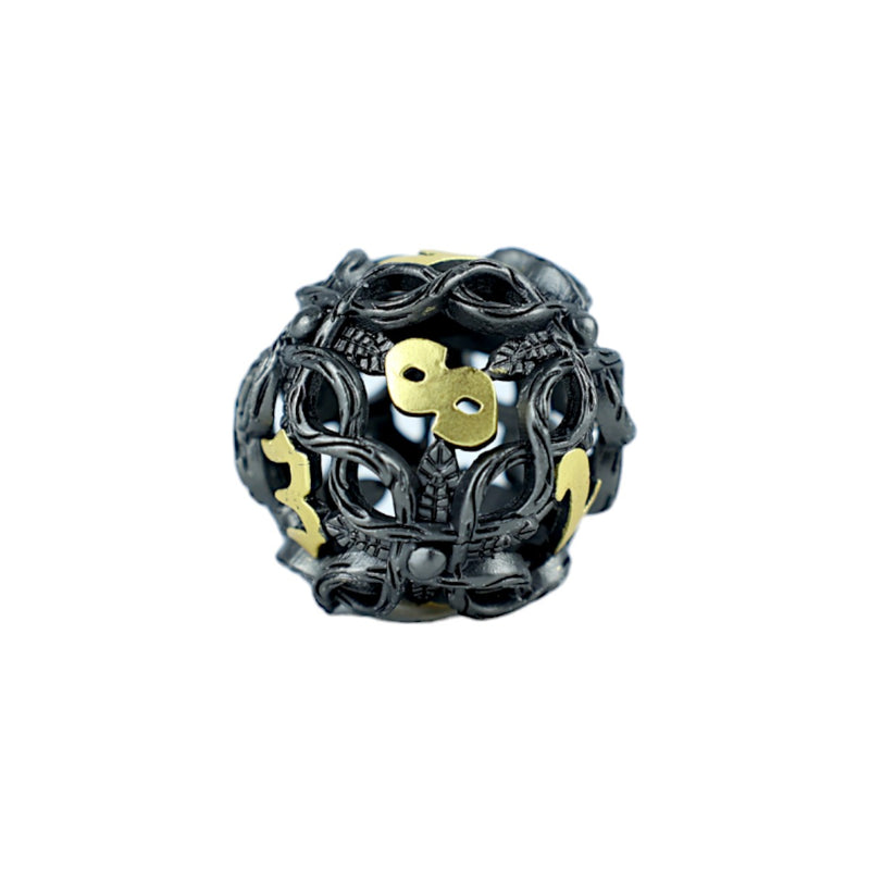 LPG Dice RPG Set Hollow Vines - Black and Gold