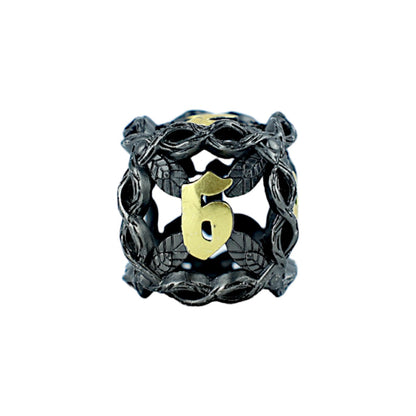 LPG Dice RPG Set Hollow Vines - Black and Gold