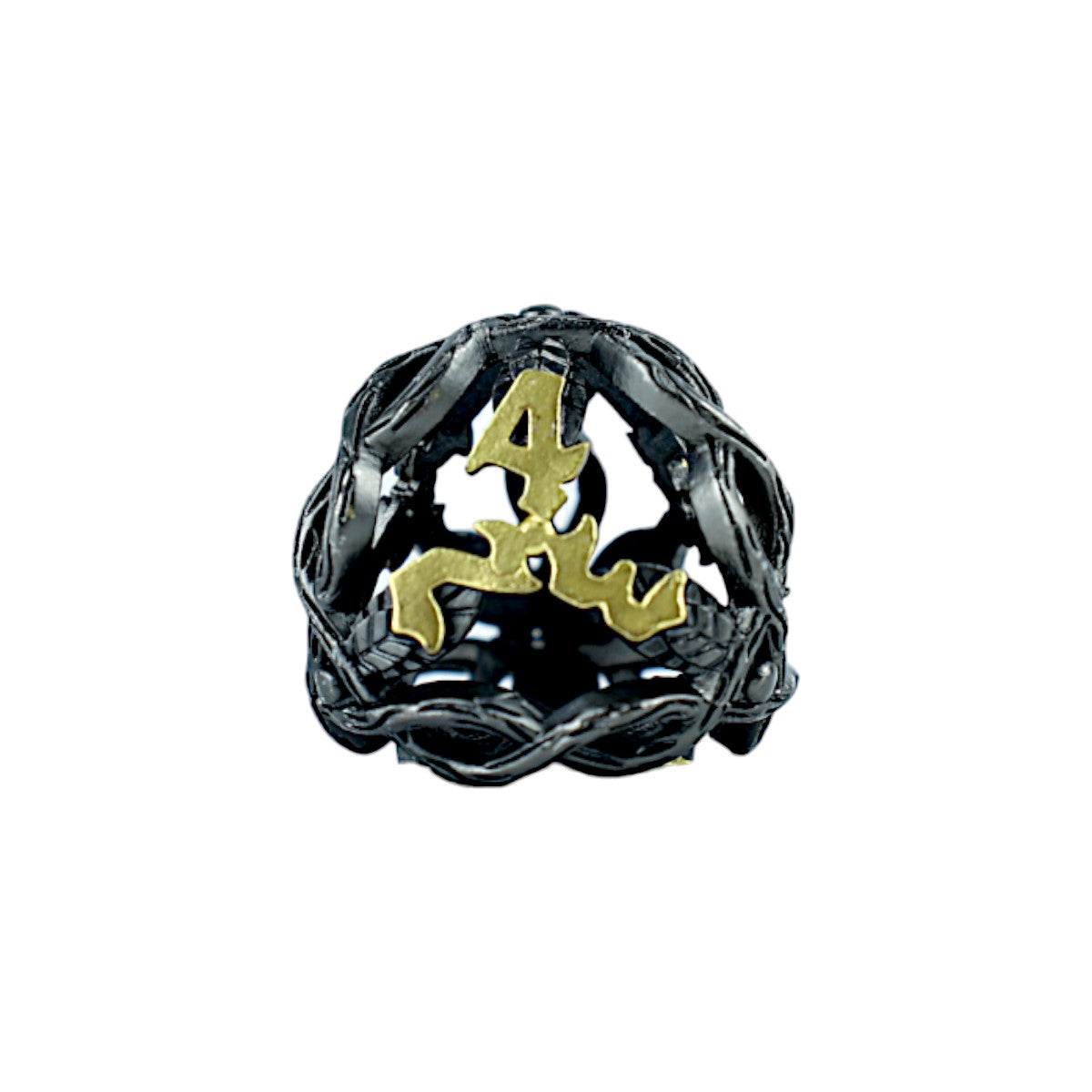 LPG Dice RPG Set Hollow Vines - Black and Gold