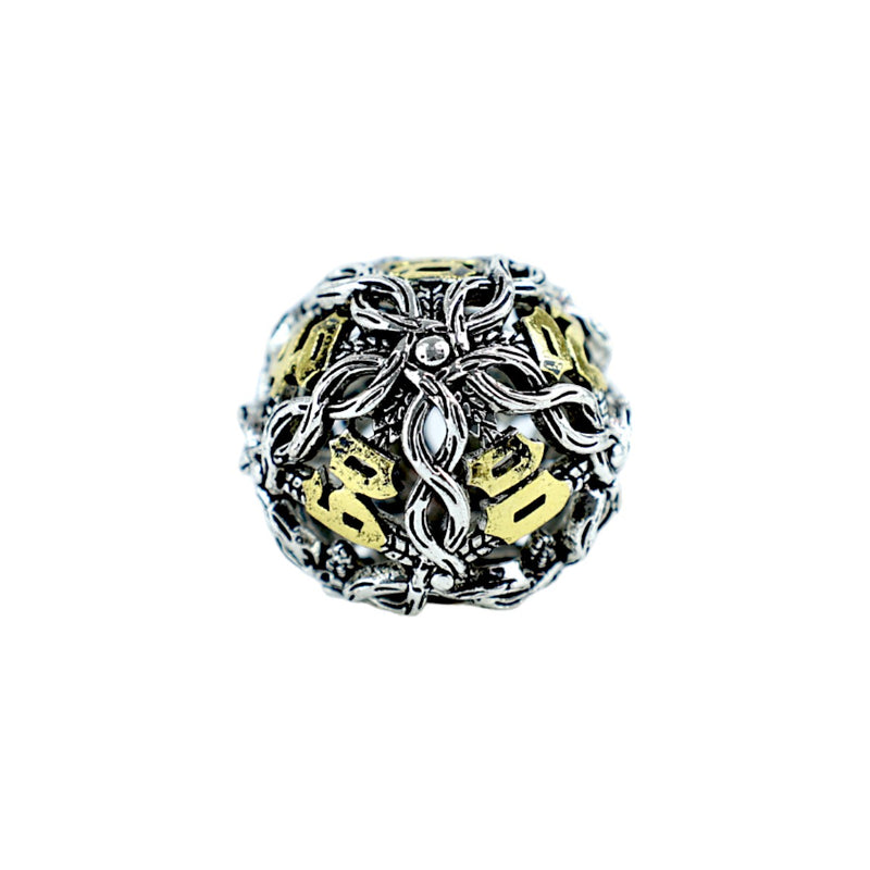 LPG Dice RPG Set Hollow Vines - Chrome and Gold