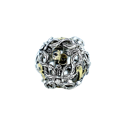 LPG Dice RPG Set Hollow Vines - Chrome and Gold