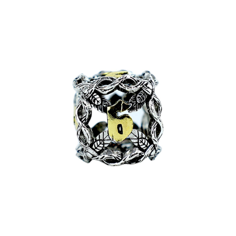 LPG Dice RPG Set Hollow Vines - Chrome and Gold