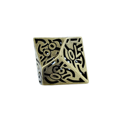 LPG Dice RPG Set Hollow Celtic - Tarnished Gold