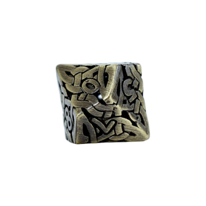 LPG Dice RPG Set Hollow Celtic - Tarnished Gold