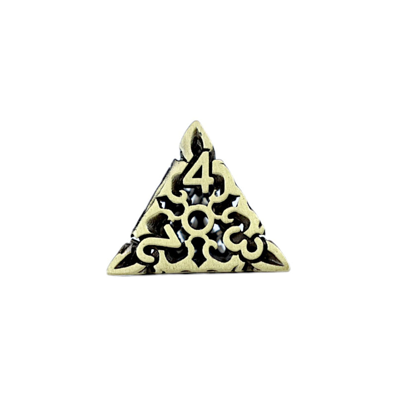 LPG Dice RPG Set Hollow Celtic - Tarnished Gold