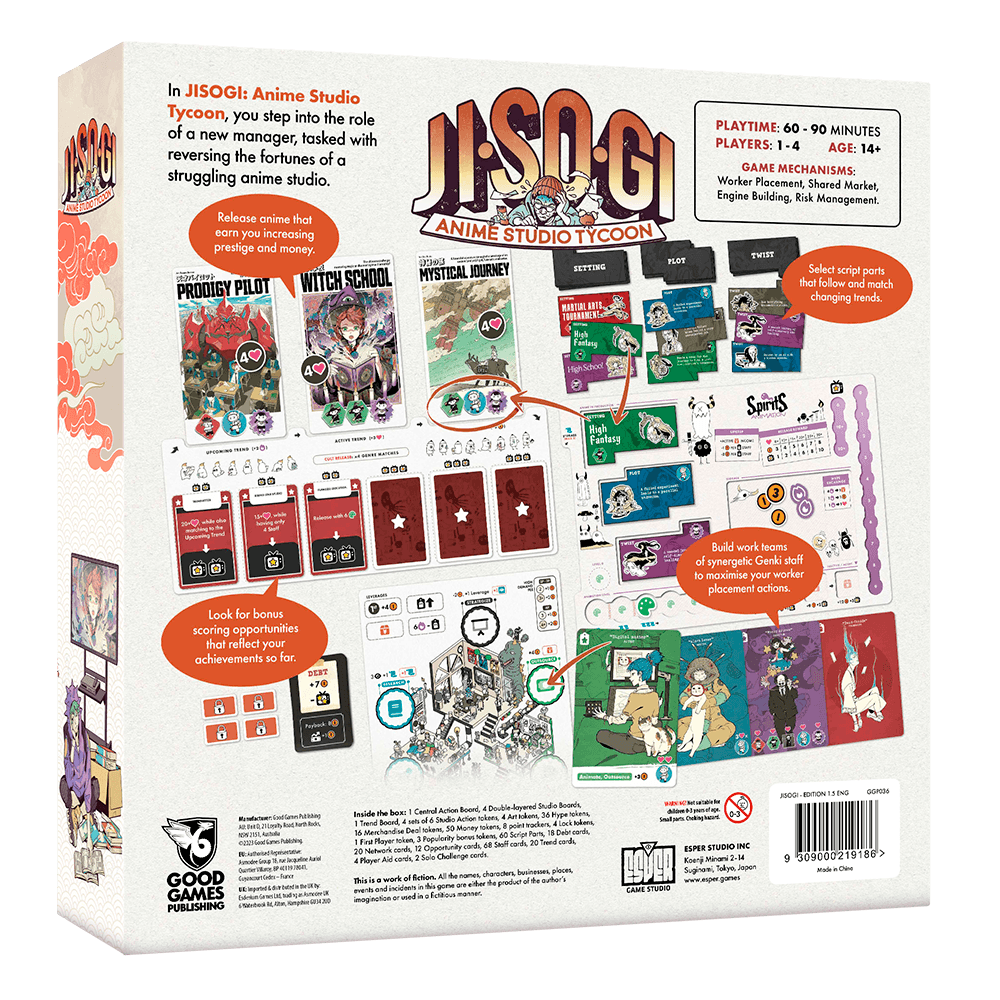 Jisogi: Anime Studio Tycoon Board Game